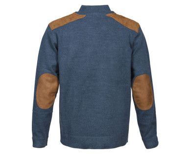 Pull col zippé Bleu Ligne Verney-Carron