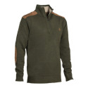 Pull col zippé Kaki Ligne Verney-Carron