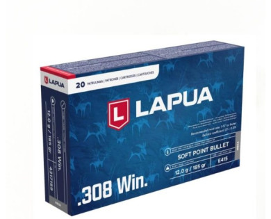 Munitions Lapua 308 Win Mag Soft Point 185 grains