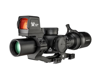 Pack lunette VORTEX Venom 1-6x24 - AR BDC3 IL SFP (MOA) + point rouge Venom + montage Sport