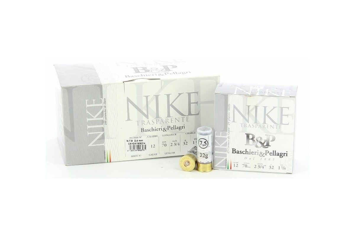 Pack de 100 Cartouches B&P NIKE BJ calibre 12/70