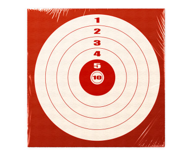 100 Cibles 14x14 Rouge