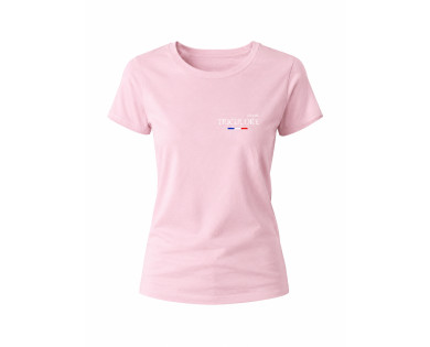T-shirt CHASSE TRICOLORE Femme de Bois Rose