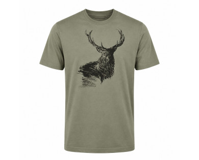 T-Shirt Cerf LIGNE VERNEY CARRON Kaki