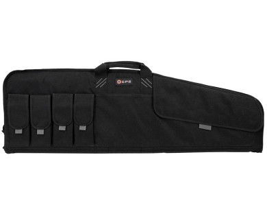 Étui sacoche noir GPS pour un fusil avec compartiments et poches extérieures