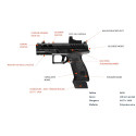 Pistolet BERETTA APX1 A1 Ported noir calibre 9x19 - 4,25''