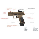 Pistolet BERETTA APX1 A1 Ported calibre 9x19 - 4,25''