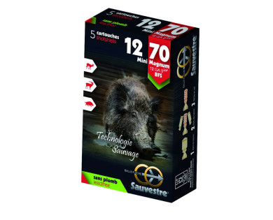 Balles Fleche SAUVESTRE Mini Magnum calibre 12/70 sans plomb