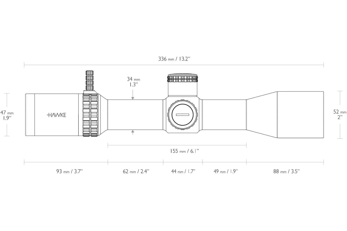 Lunette de tir Hawke Vantage HD WA 3-15x44 FFP réticule lumineux