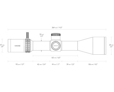 Lunette de tir Hawke Vantage HD WA 5-25x56 FFP réticule lumineux