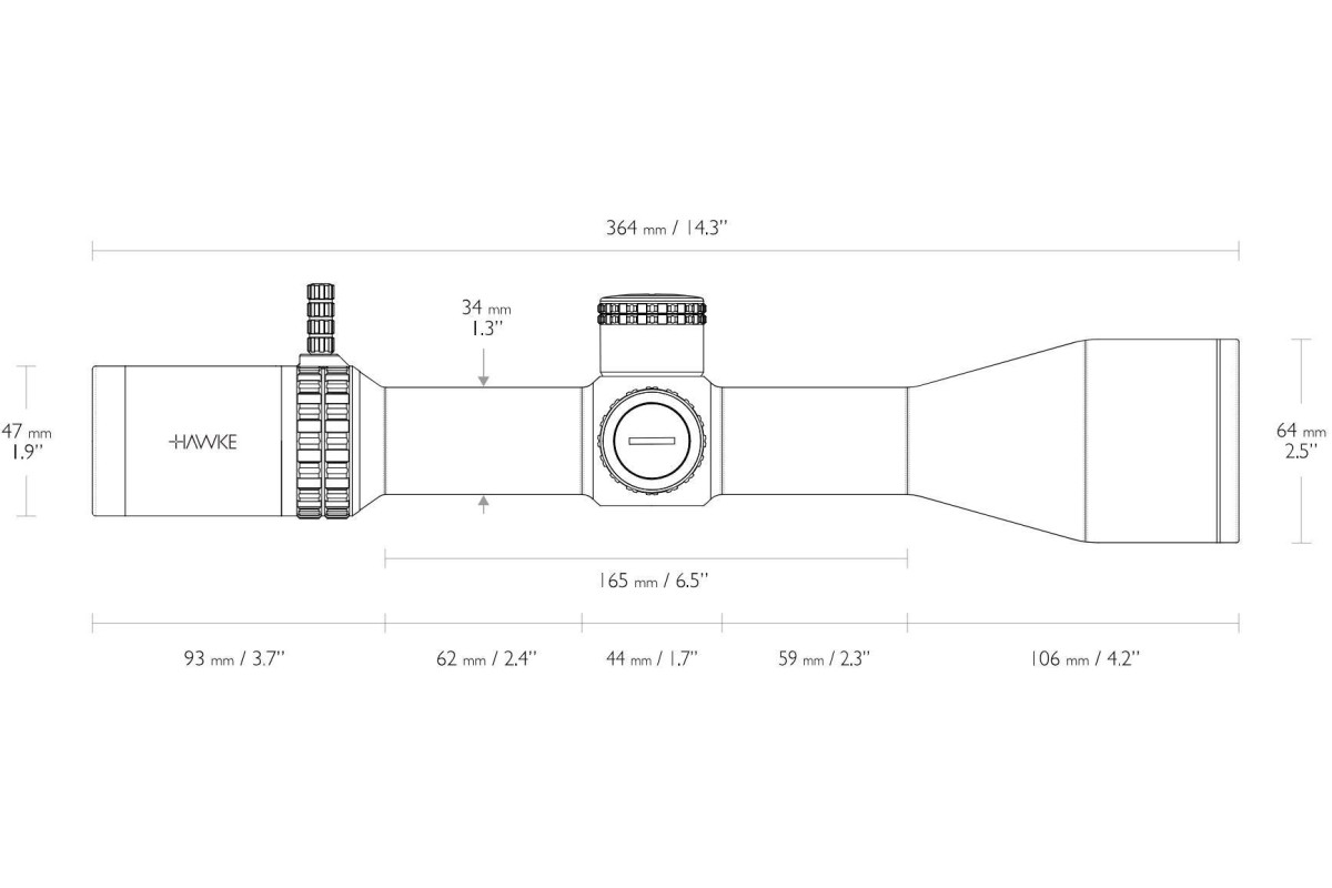Lunette de tir Hawke Vantage HD WA 5-25x56 FFP réticule lumineux