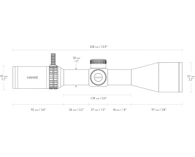 Lunette Hawke Vantage HD 30 WA 2,5-10x50 réticule lumineux