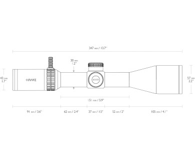 Lunette Hawke Vantage HD 30 WA SF 4-16x50 réticule lumineux