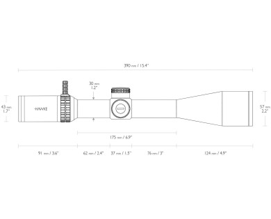 Lunette Hawke Vantage HD 30 WA SF 6-24x50 réticule lumineux