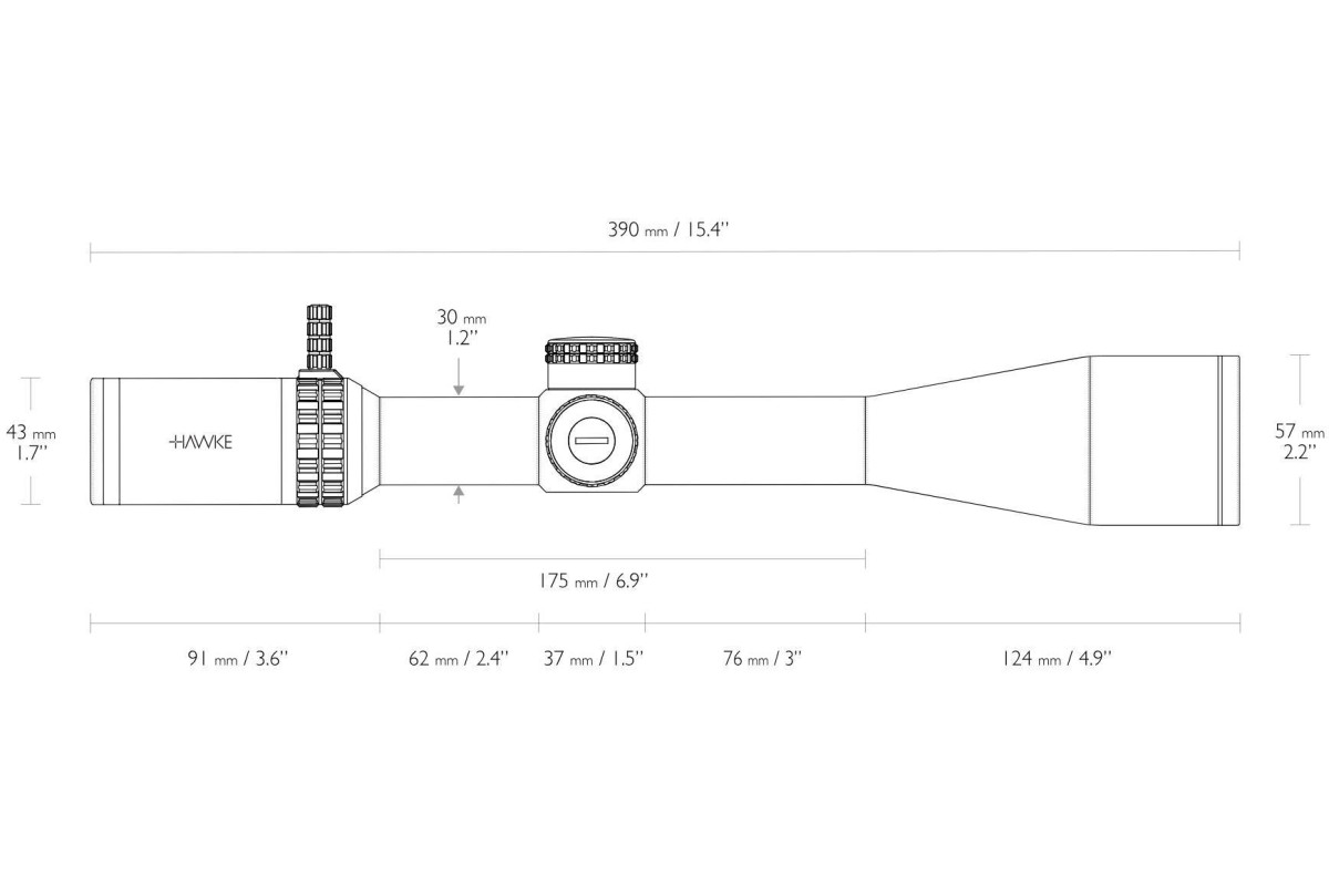 Lunette Hawke Vantage HD 30 WA SF 6-24x50 réticule lumineux