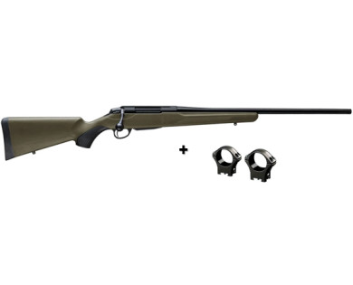 Carabine TIKKA T3x Lite OD Green fileté M15x1 + montage 30mm