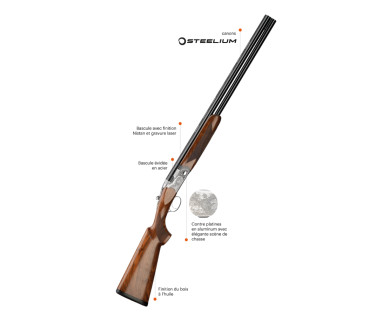Fusil superposé BERETTA Ultraleggero Silver Alu mono-détente calibre 12/76