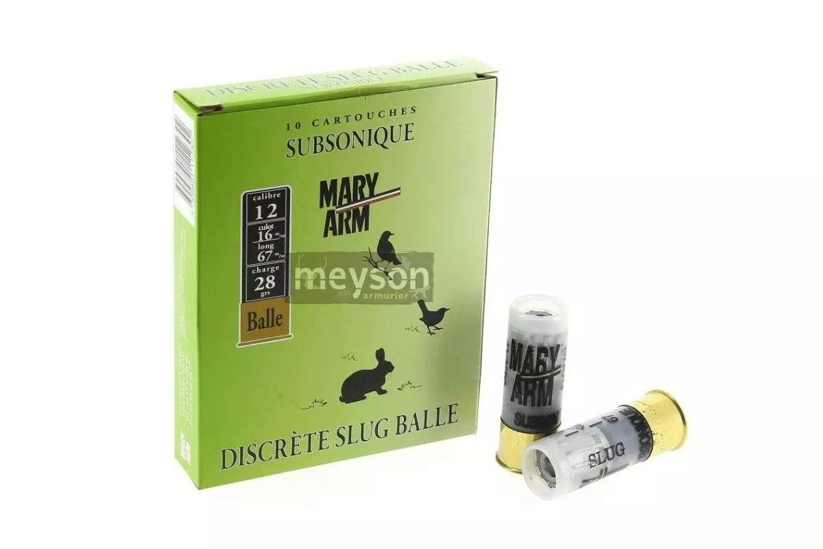 Cartouches Mary-Arm Discrete Slug Subsonique 