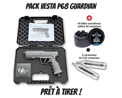 Pack pistolet de défense VESTA Guardian C68 + 60 billes +...