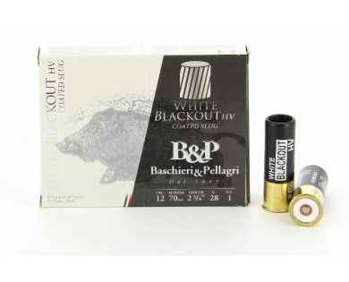 Balle B&P BIG GAME WHITE BLACKOUT calibre 12/70 28g 