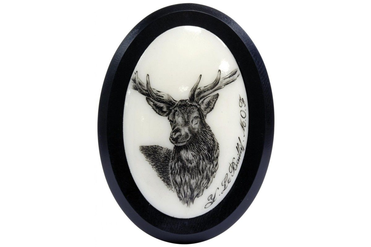 Calottes cerf aspect ivoire ou argent