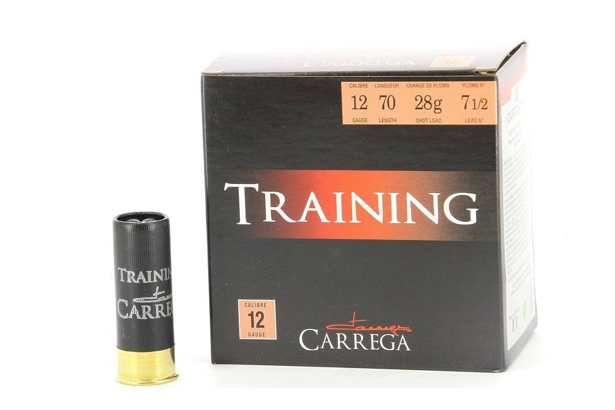 1 boîte de 25 Cartouches CARREGA Training 24 Grammes 7.5 calibre 12 1 boîte de 25 Cartouches CARREGA Training 24 Grammes 7.5 calibre 12