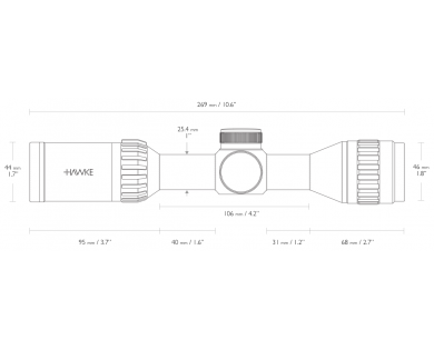 Lunette de tir Hawke AIRMAX 2-7X32AO AMX 