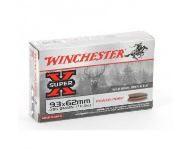 Munitions Winchester 9.3x62 Super X Power Point 286 grains 