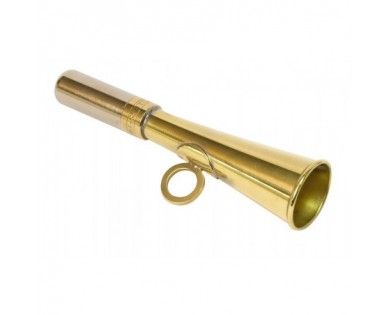 Corne de poche ronde 12 cm laiton poli - Elless 