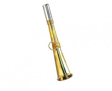Corne de poche plate 16 cm laiton poli - Elless 