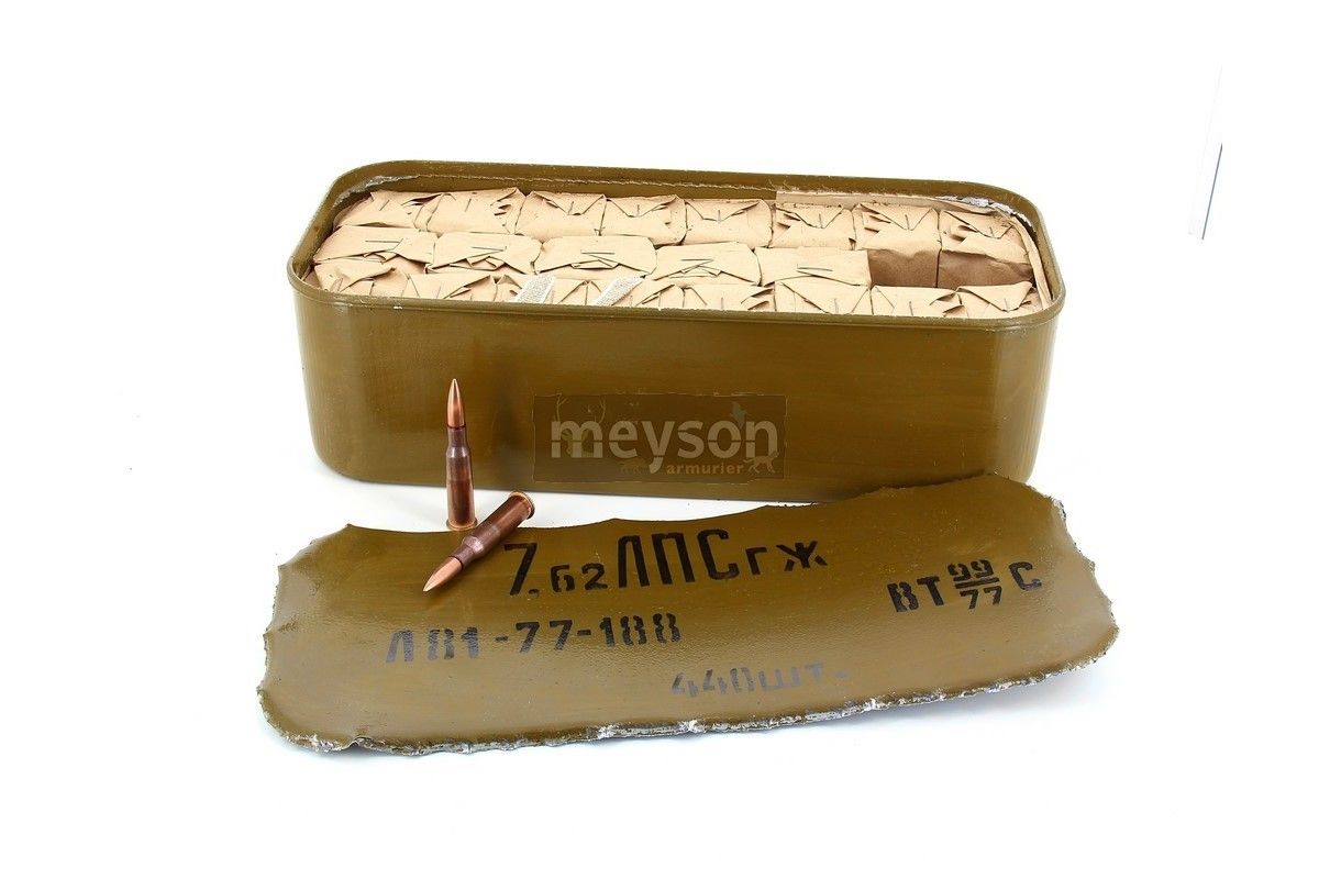 Caisse militaire Tula 7,62x54R boîte de 440