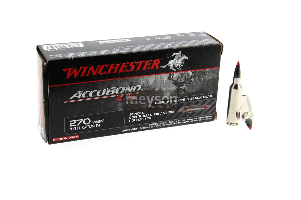 Munitions Winchester 270 WSM Accubond Ct 140 