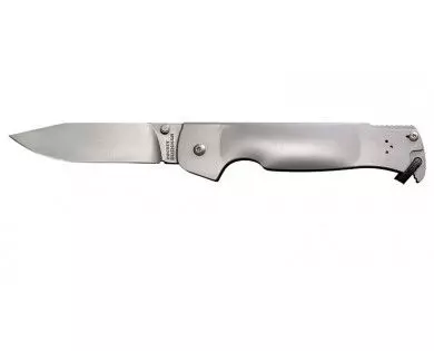 Couteau Pocket Bushman - Lame 114mm - Manche Acier - Clip réversible COLD STEEL 