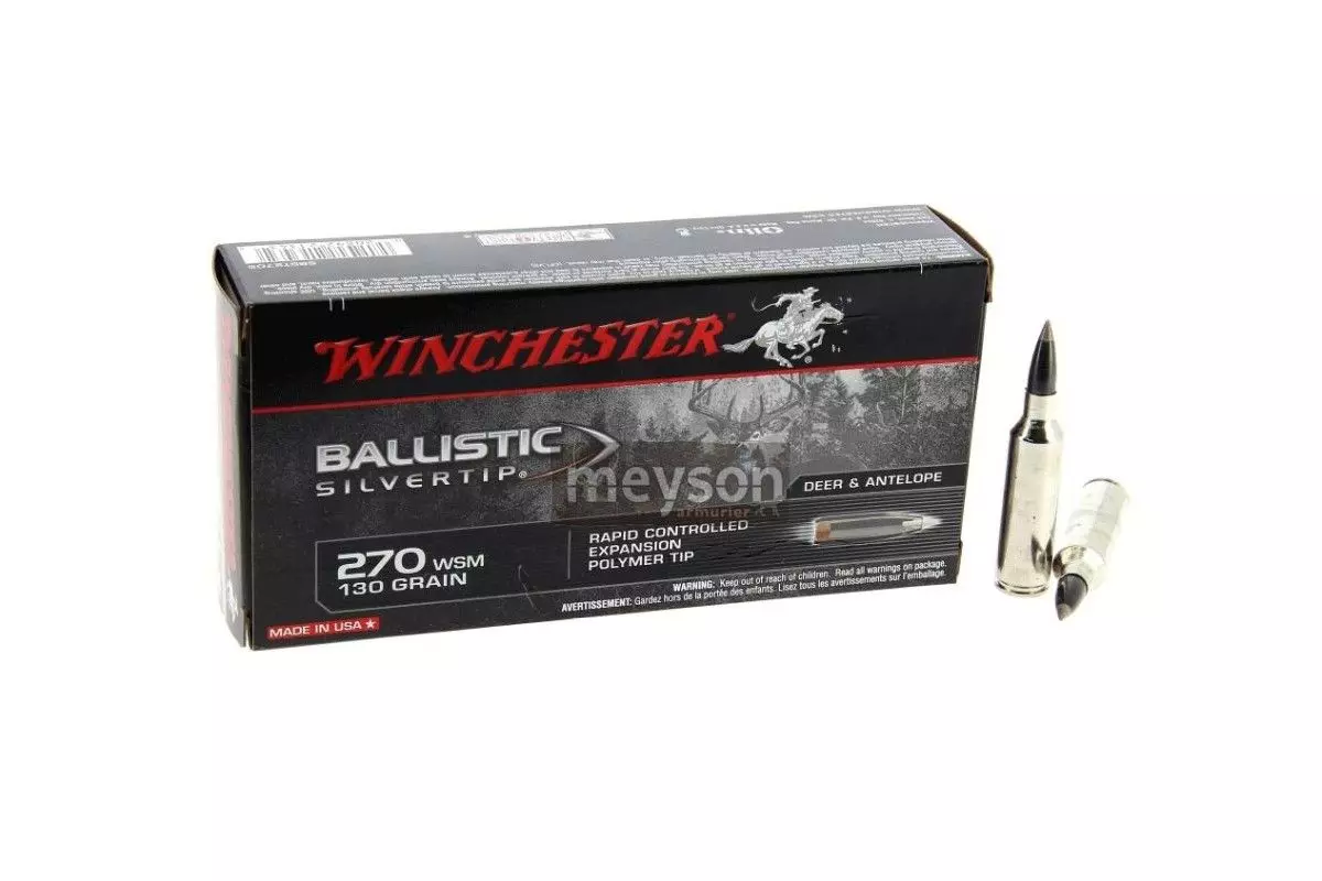 Munitions Winchester 270 WSM Ballistic Silvertip 130 