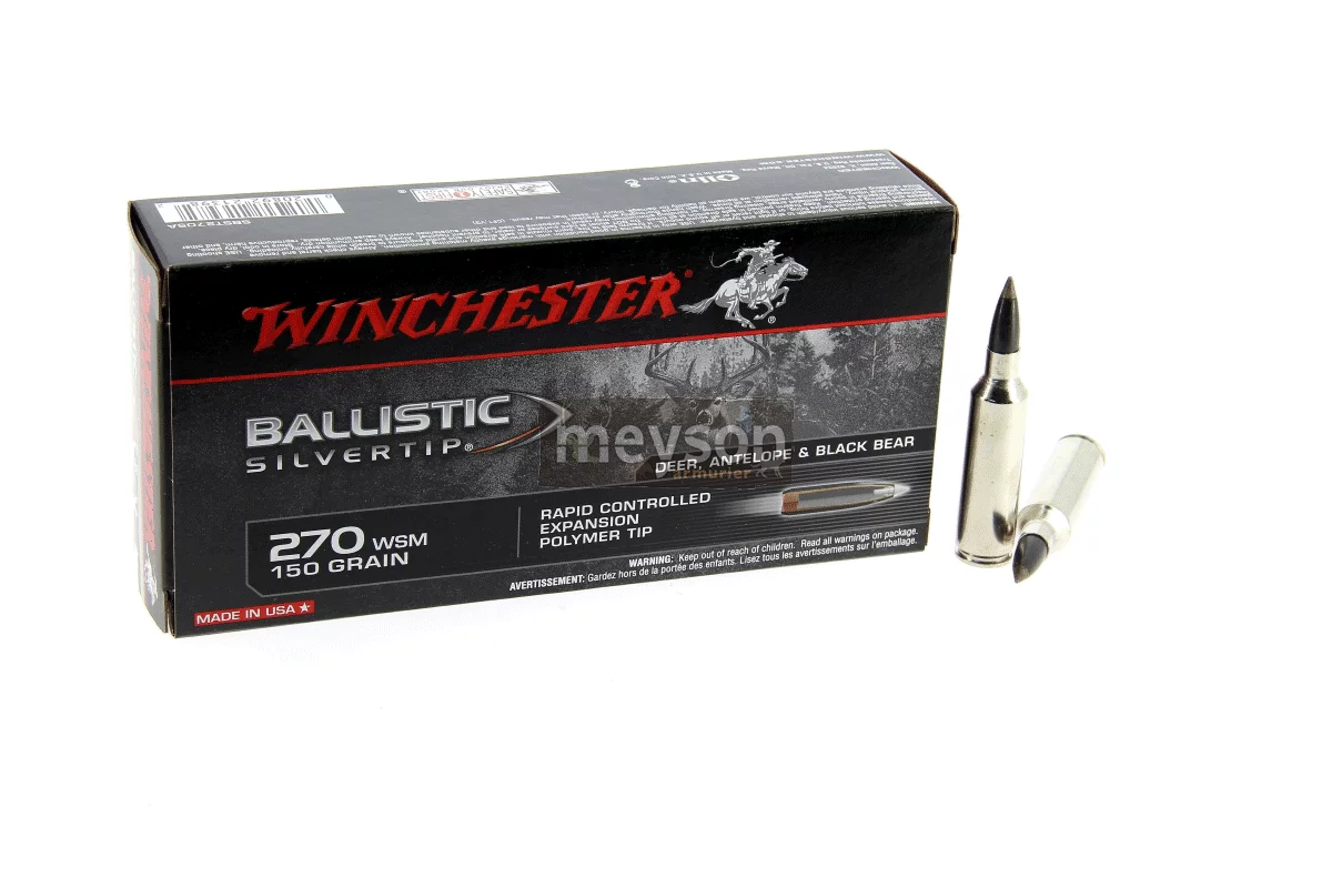 Munitions Winchester 270 WSM Ballistic Silvertip 150 