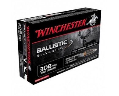 Munitions Winchester 308 Win Ballistic Silver Tip 150 grains 
