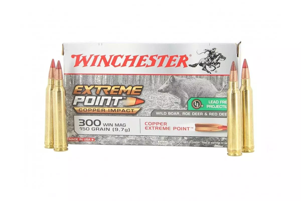 Munitions de chasse Winchester extreme point copper impact 300 Win Mag 150 grain (9.7g) 