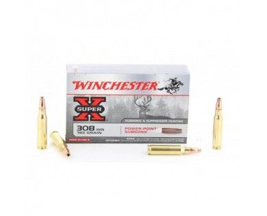 Munitions Winchester 308Win 185 Grains power-point Subsonic X20 
