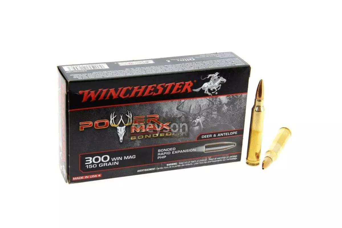 Munititions Winchester 300 Win Mag Power Max Bonded 150 Gr 