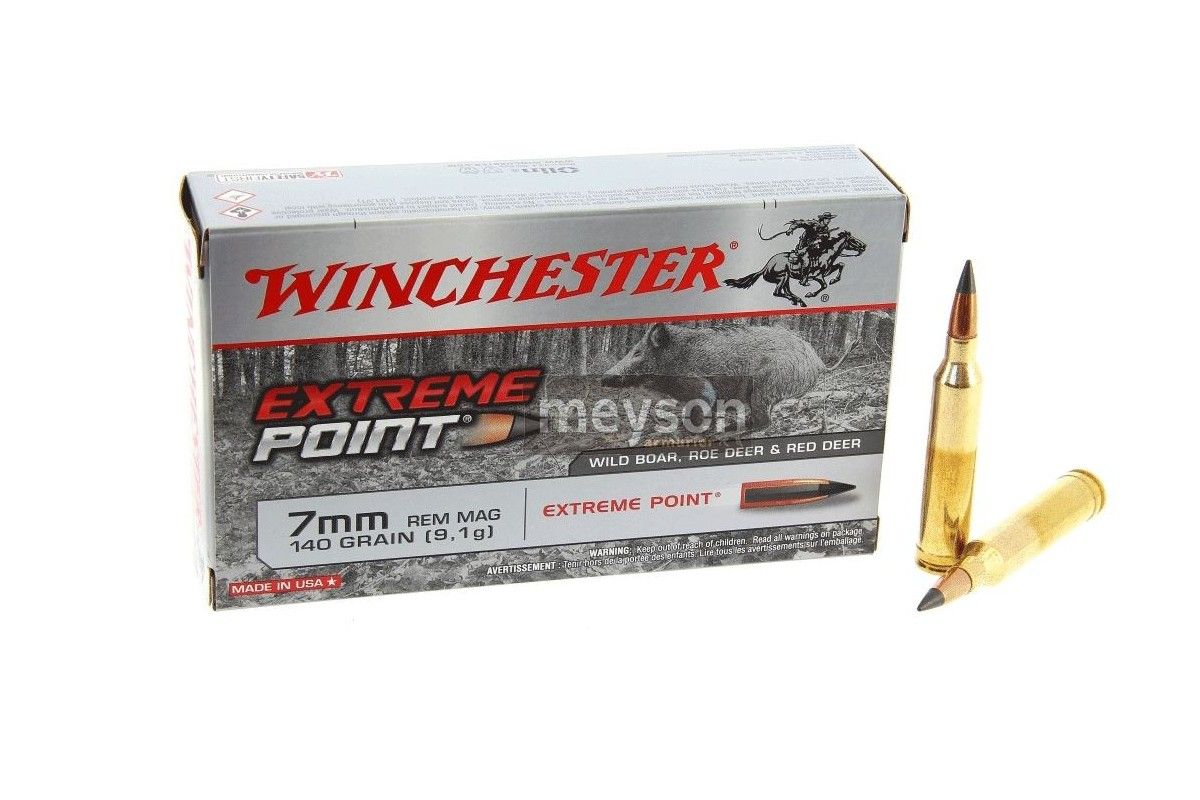 Munitions calibre 7mm Rem Mag Winchester Extreme point Munitions calibre 7mm Rem Mag Winchester Extreme point