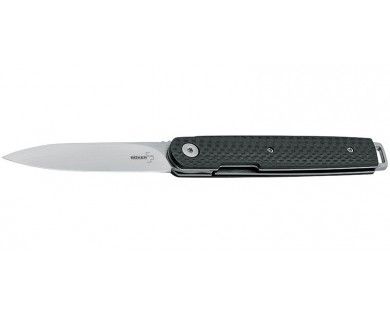 Couteau LRF Carbone - Lame 78mm - Manche fibre de carbone - Clip Böker 