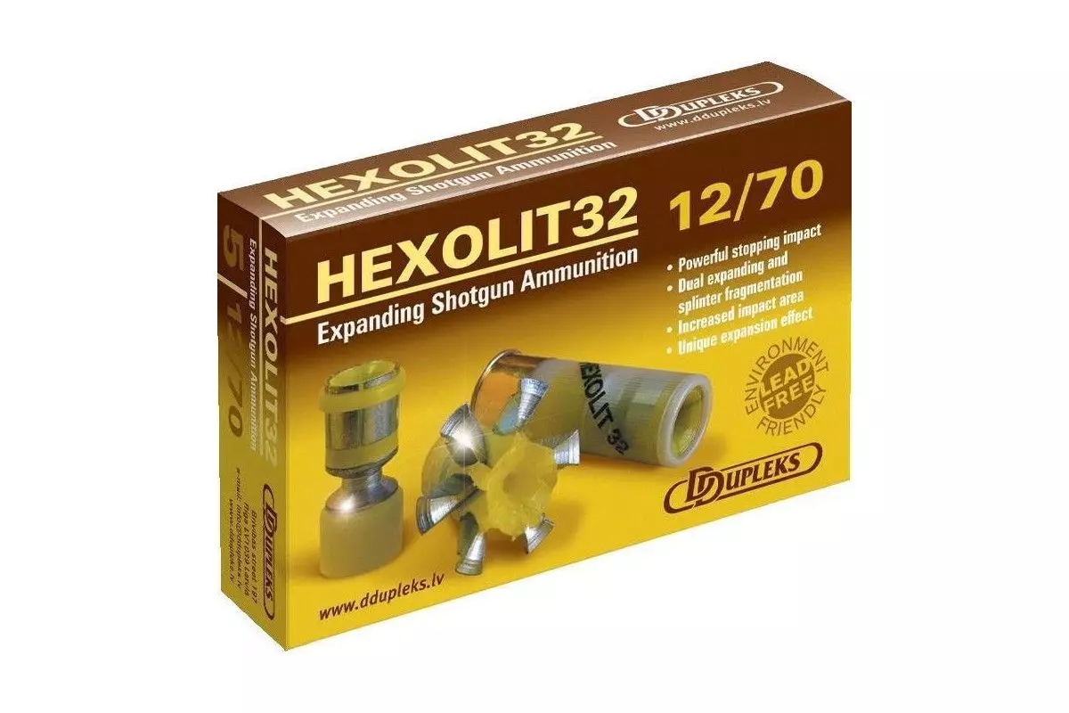 Cartouches HEXOLIT32 DDUPLEKS Expansive calibre 12/70 