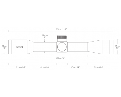 Hawke Vantage 4x32 AO Lunette de vis/ée Noir M
