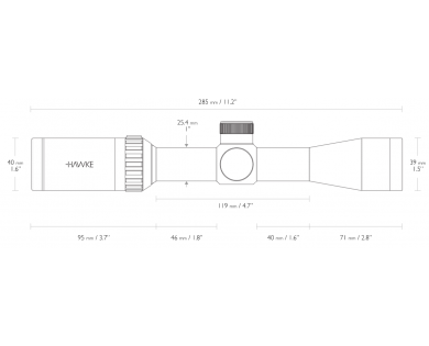 Lunette de tir Hawke VANTAGE 2-7X32 DUPLEX 