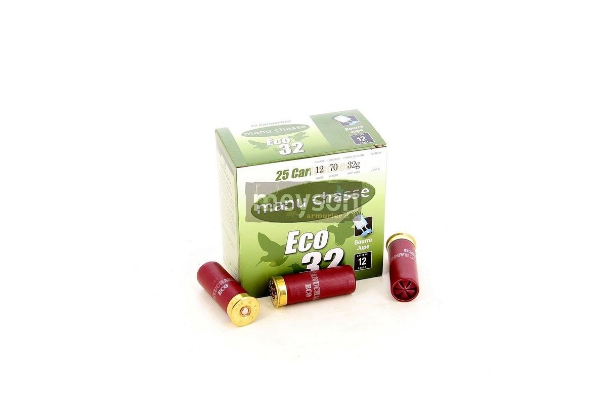 250 Cartouches de chasse MANUCHASSE ECO 32 Calibre 12 