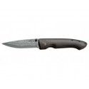 Couteau Damas Gent 1 - Lame 82mm - Manche Ebène - Clip Böker 
