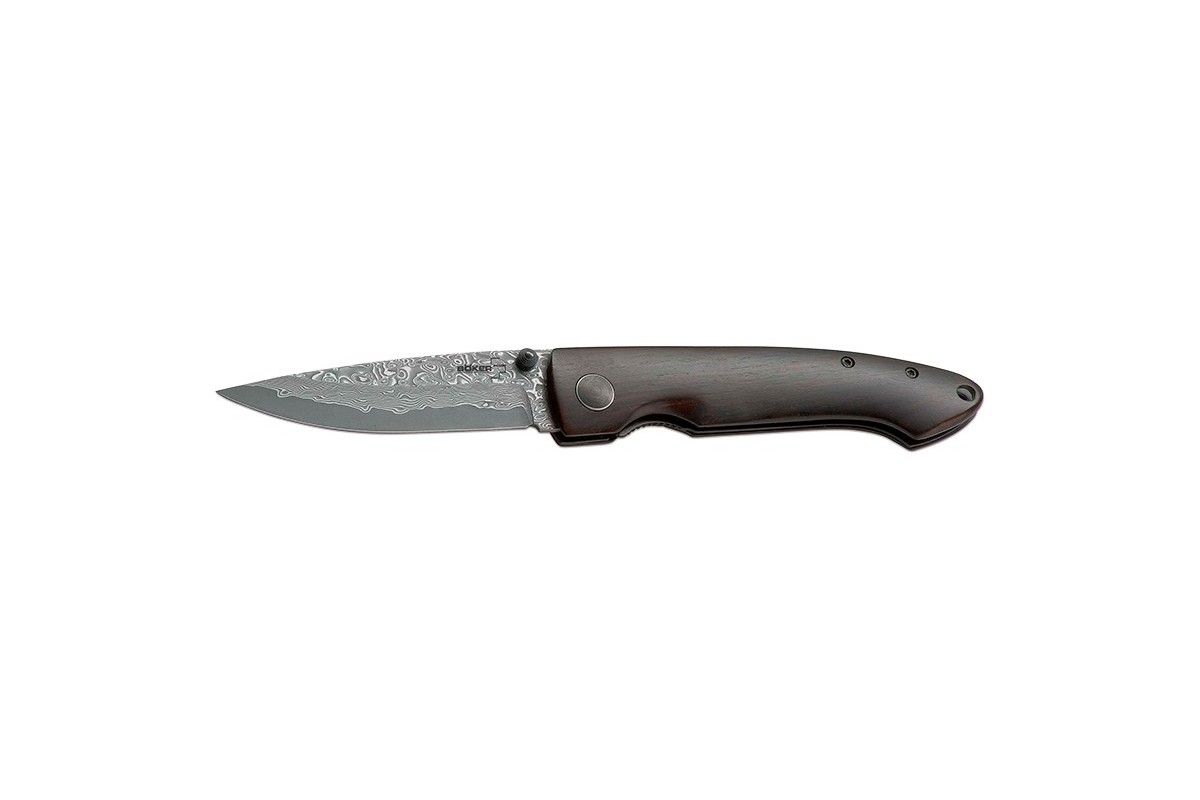 Couteau Damas Gent 1 - Lame 82mm - Manche Ebène - Clip Böker Couteau Damas Gent 1 - Lame 82mm - Manche Ebène - Clip Böker