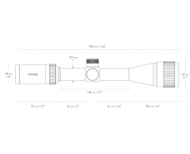Lunette de tir Hawke VANTAGE 4-12x40AO duplex 