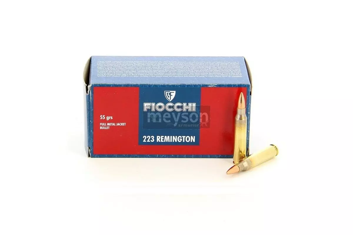 Munitions Fiocchi FMJ 223 Rem 55 grs boîte de 50 