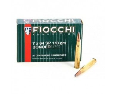 Munitions Fiocchi calibre 7x64 SP 170 Grains 